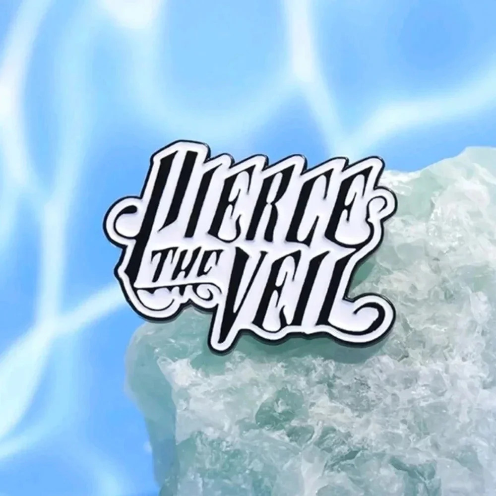 Pierce the veil music band black white Gothic Style enamel pin brooch charm purs